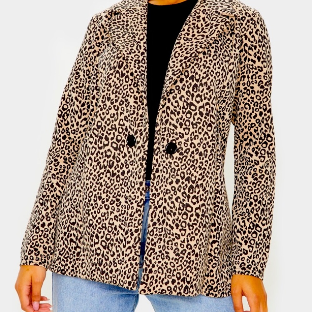 PRetty little thing Brown Leopard Boyfriendjacket